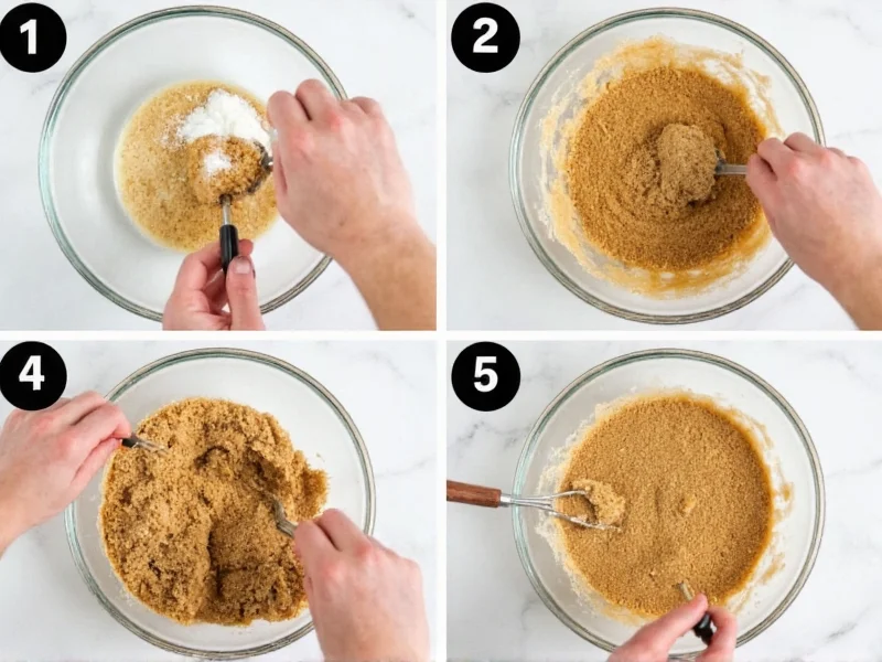 Step-by-step mixing process for homemade brown sugar