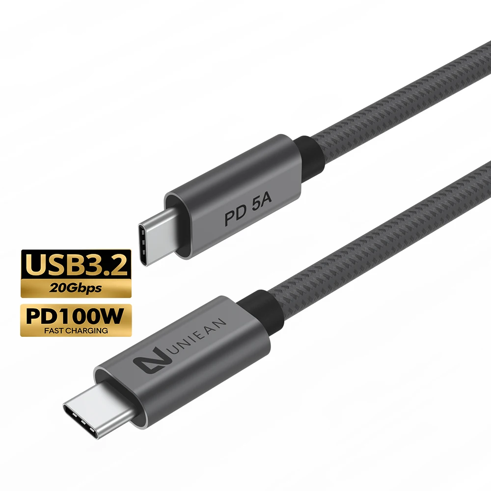 

Commonly Used Accessories & Parts USB3.2 Gen2 20Gbps Super Speed Data Transfer USB C to USB C Cable PD100W Fast Charging for Mac