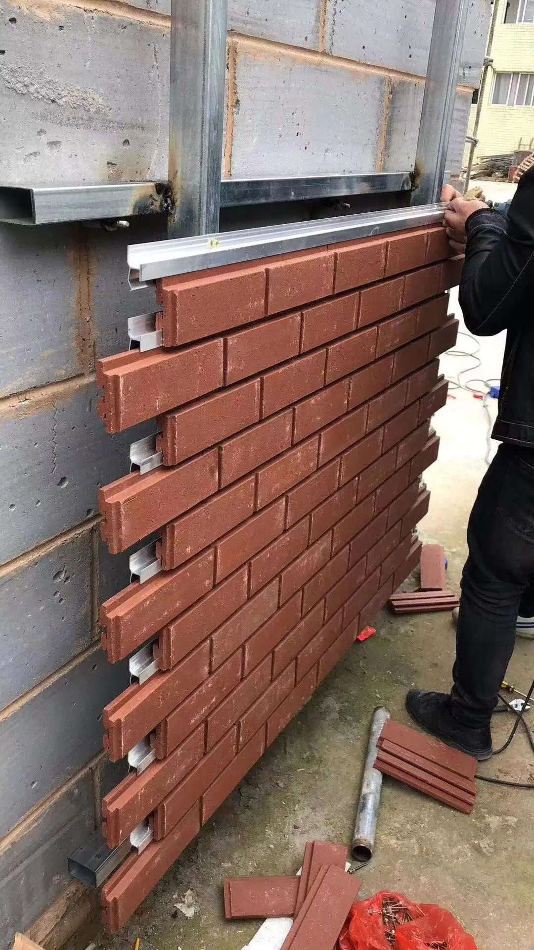
Cladding facade wall slip bricks in size of 215*65*28mm 