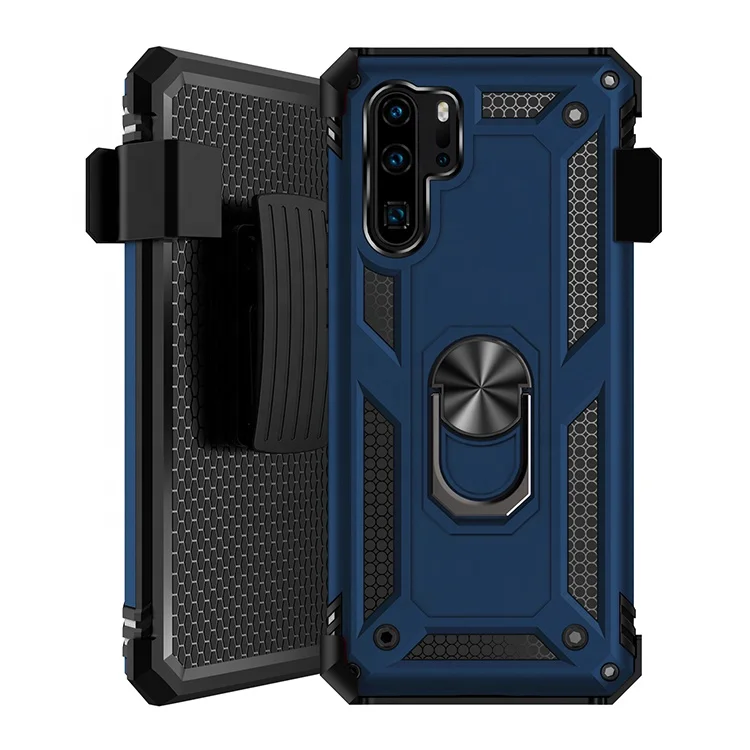 

Latest 3 in 1 Hybrid PC Shockproof Heavy Duty Belt Clip Phone Case for huawei p30 pro
