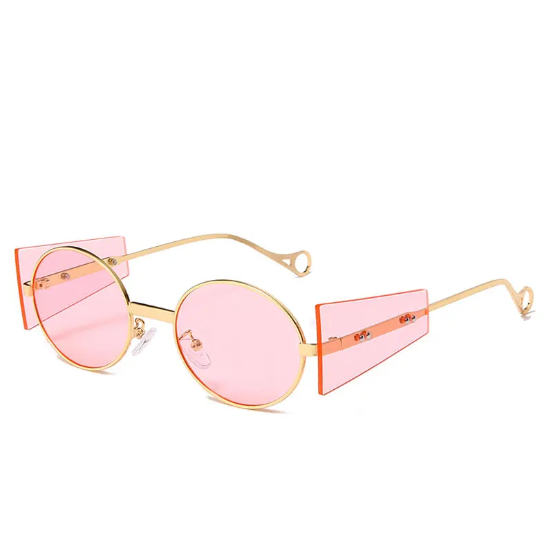 

2021 Steampunk Metal Round Sunglasses Women Men Vintage Brand Designer Punk Sun Glasses UV400