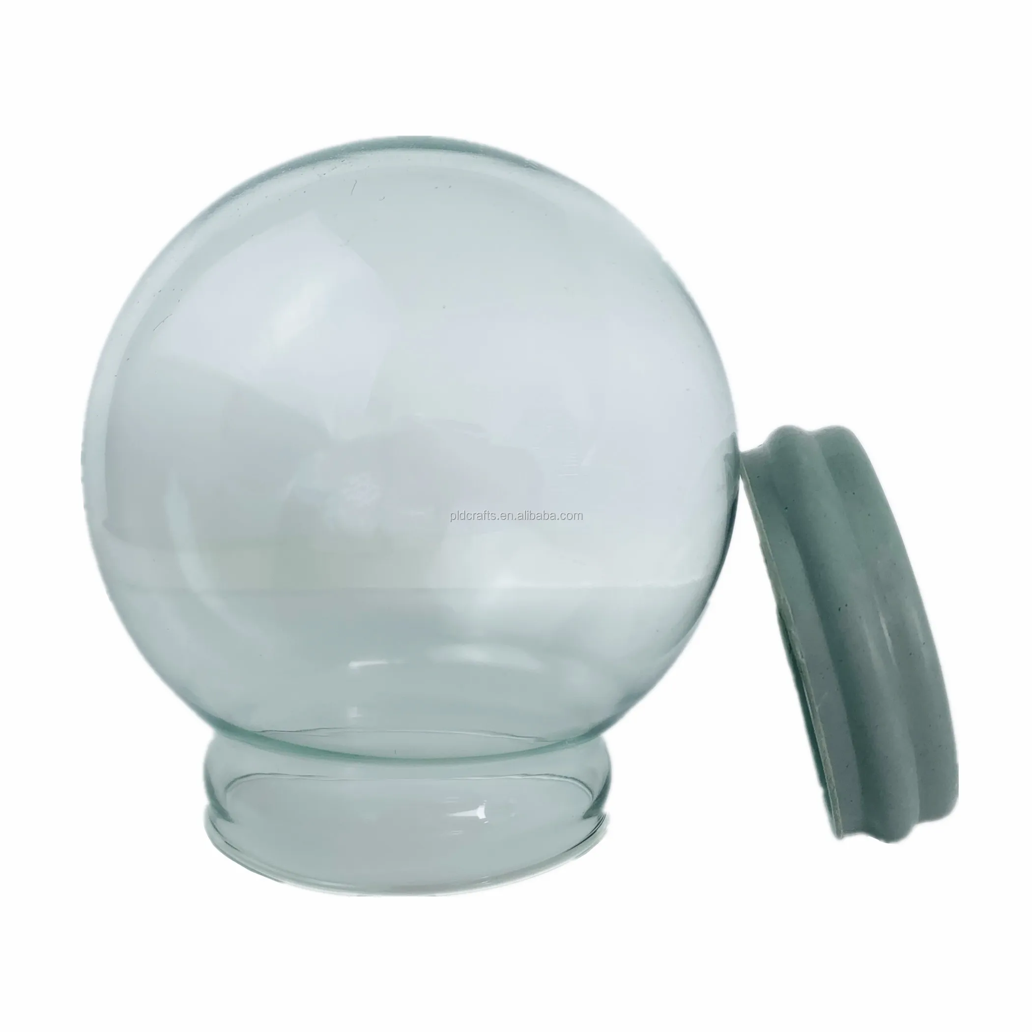 100mm High Quality Diy Transparent Empty Snow Globe Empty Glass Snow Ball Glass Snow Globe