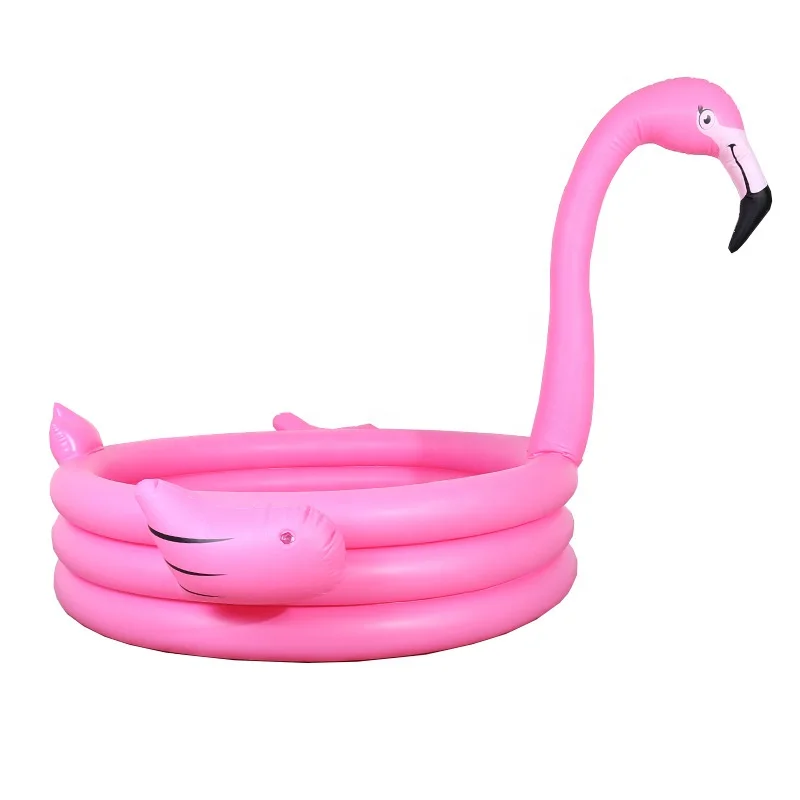 

Beat sale flamingo shape inflatable baby swimming pool for kids swimming, Red/white