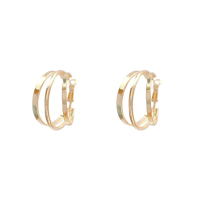 

Multilayer gold hoop earrings for women