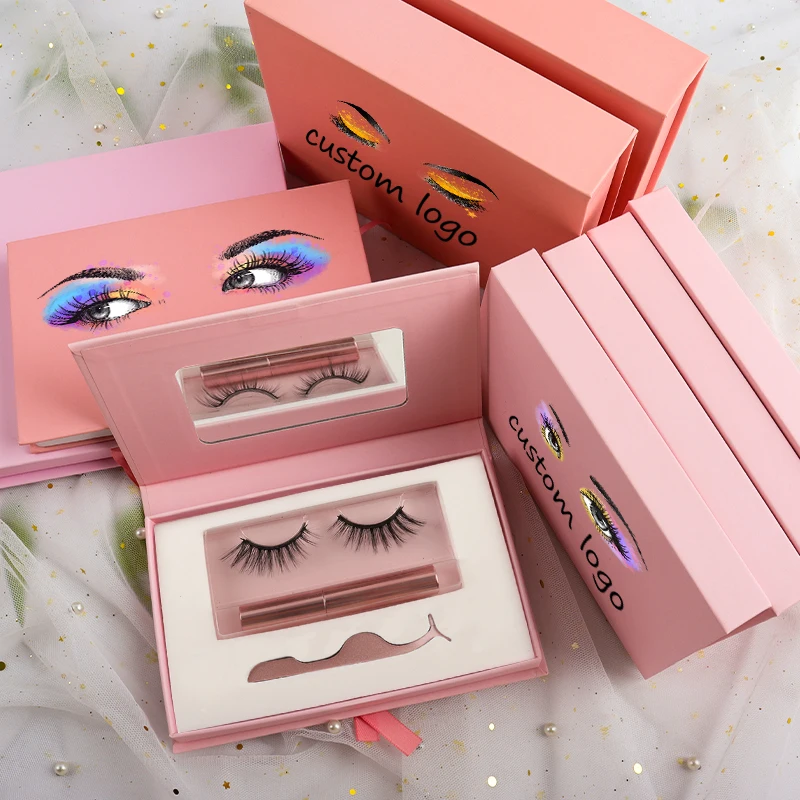 

New style customize lashes3d packages false lases premium silk eyelashes, Various color
