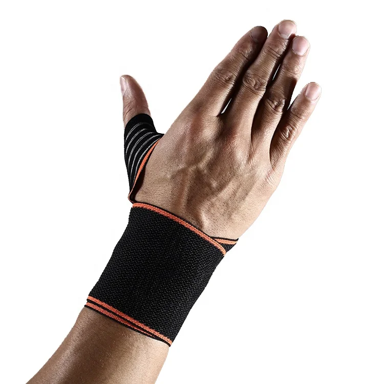 

Adjustable wrist band weight lifting wrist wraps, Black