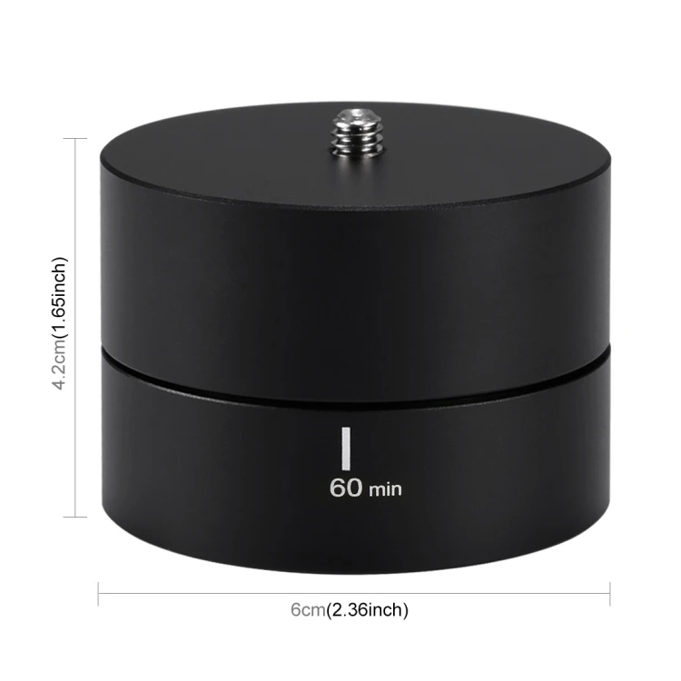 

Dropshiping 360 Degrees Rotation 120 Minutes Time Lapse Tripod Head Adapter for Go Pro and other Action Cameras, Balck