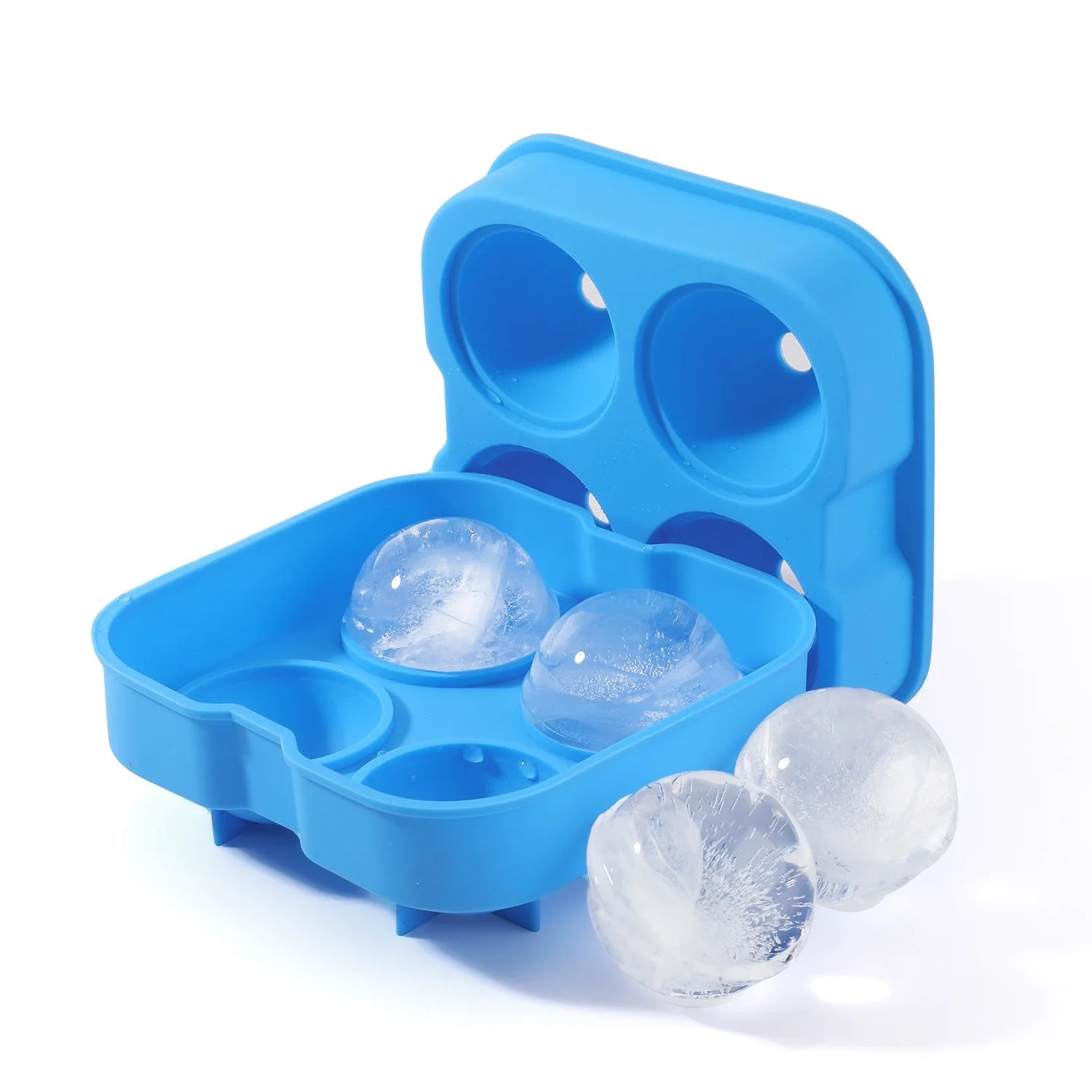 

Amazon Hot Selling Silicone Fancy Ice Cube Tray & Silicone Sphere Ice Ball Maker For Drinking, Pantone color