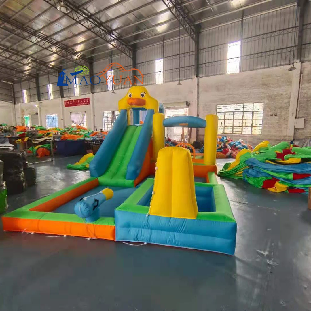 

amusement park summer fun party splash pool climbing wall inflatable water slide for kid