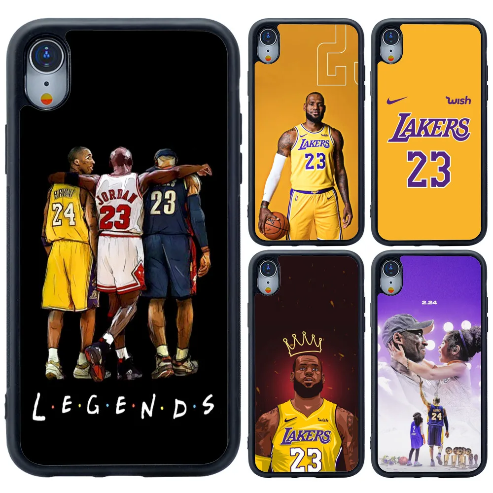 

Basketball 2D sublimation printing for iphone 7 back case for iphone 11 12 pro max 6s 8 X XR cover with NBA Kobe lebron James