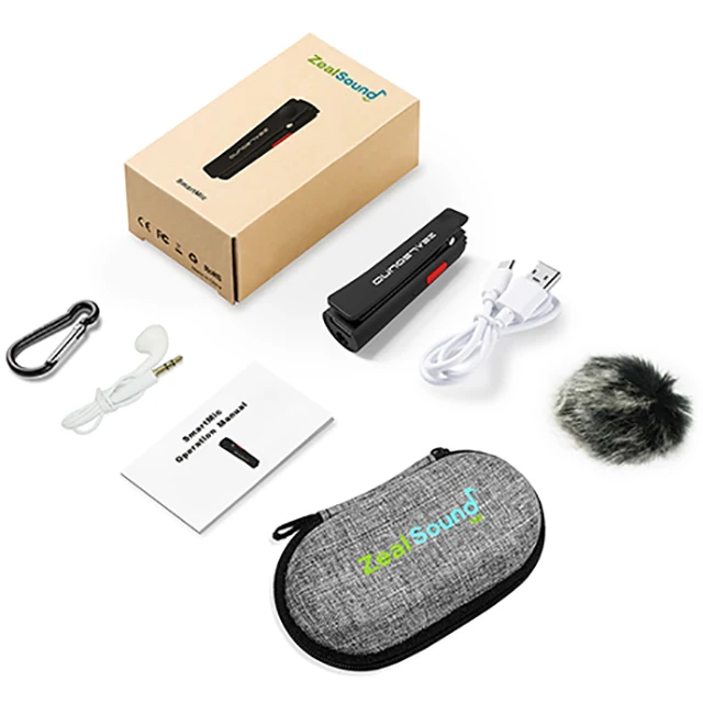 

Factory Portable External Microphone Min Lapel Recording Mic Live Streaming Wireless Lavalier Microphone