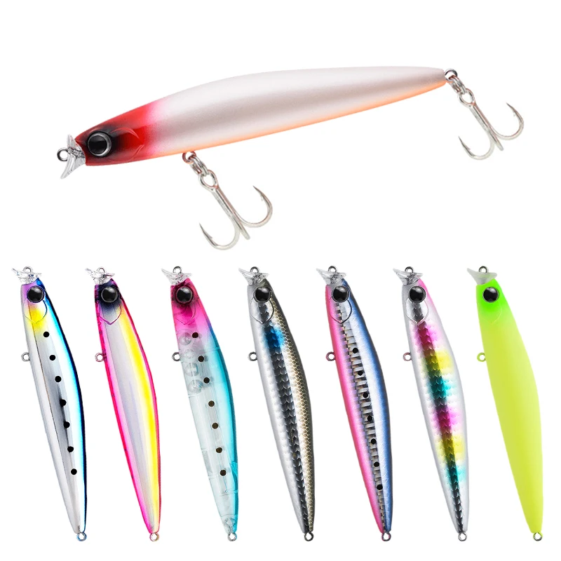 

New Fishing Lures 110mm 17g Japan Lure Fish Saltwater Freshwater Bait Pesca Minnow Sea Bass Lure Baits, 8colors