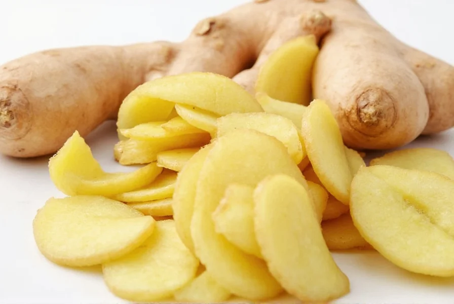 Peeling ginger with spoon technique showing how to remove skin without waste