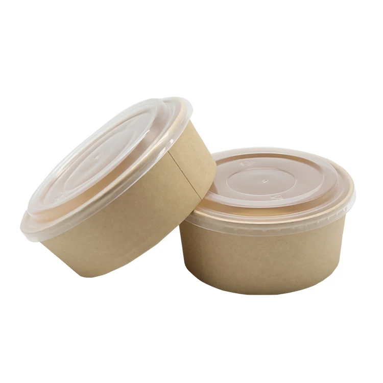 
Biodegradable eco friendly natural color kraft salad paper bowl 