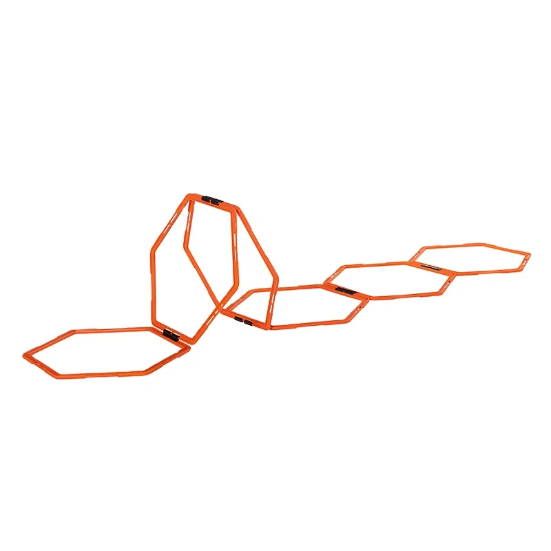 

Football Footwork adjustable Fitness Hexagonal Speed Agility Rings, Orange