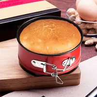 

YIJIA 4 Round Baking Pans Removable Bottom (4"/7"/9"/10'') Inch Non-Stick Leakproof Mould Springform Cake Tins Cheesecake