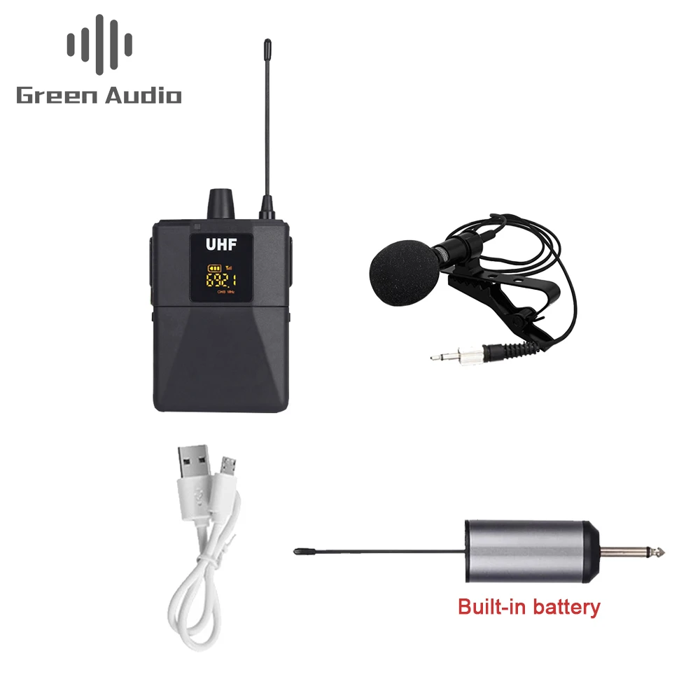 

GAW-103A Wireless Collar Microphone set Lavalier Lapel Microphone,Ideal for Teaching Preaching and Public Speaking Camera, Black