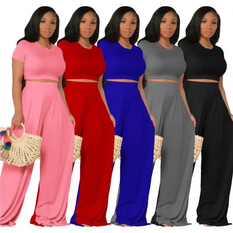 

Fondpink 2021 Summer Loose Pant Women Two Piece Pants Set For Lady 2 Pieces Set