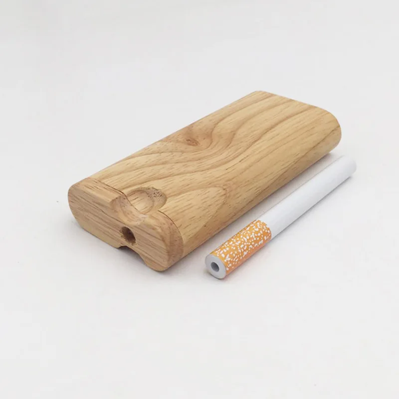 

wholesale new style wood cigarette tube wood dugout one hitter with aluminium cigarette tube, Mix colors