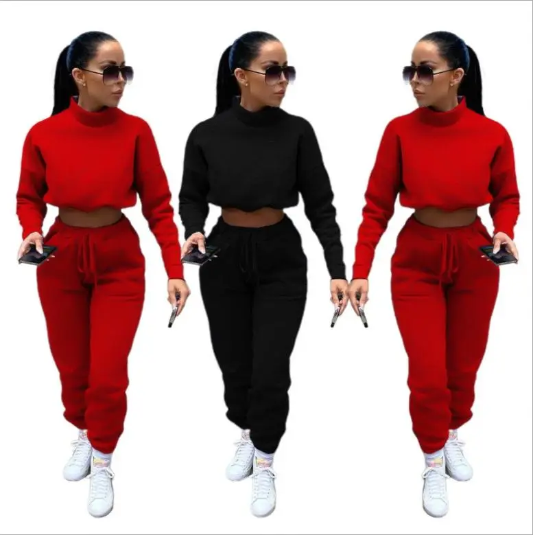 

Two-piece long-sleeved trousers and fleece sports and leisure suit, Color