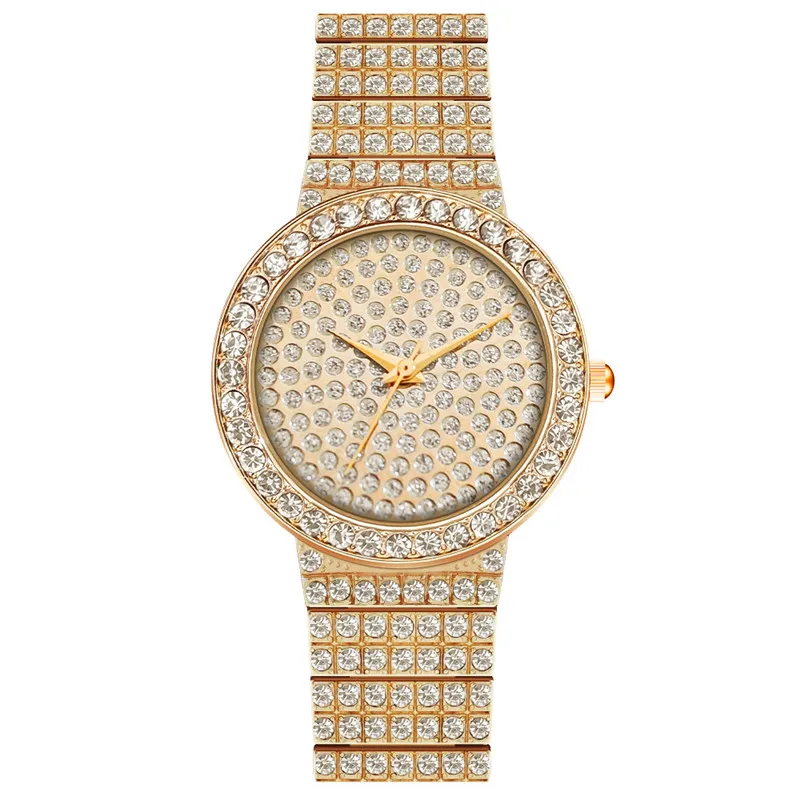 

WJ-10551 35mm No Logo Small Full Zircon Silver Quality Fashion New Diamond Gold Wrist Watch Women Gold Diamond Watch For Ladies, Mix