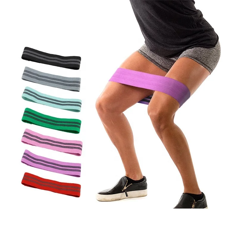 

Cotton Hip Trainer Yoga Stretch Band Training Pull Rope For Sports Pilates Hip Belt Fitness Loop Resistance Bands Squat Belt, 7 colors available
