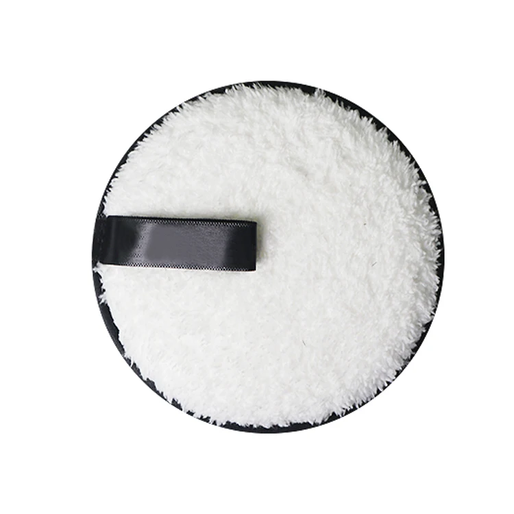 

Custom Logo Reusable Microfiber Soft Cleansing Cotton Sponge Facial Makeup Remover Puff Beauty Foundation powder, White/customized