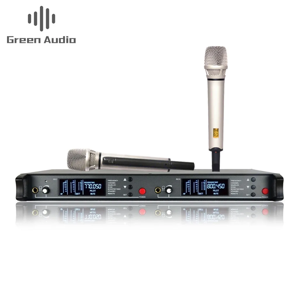 

GAW-900L True diversity wireless microphone factory direct sales one drag two KTV professional performance wireless microphone