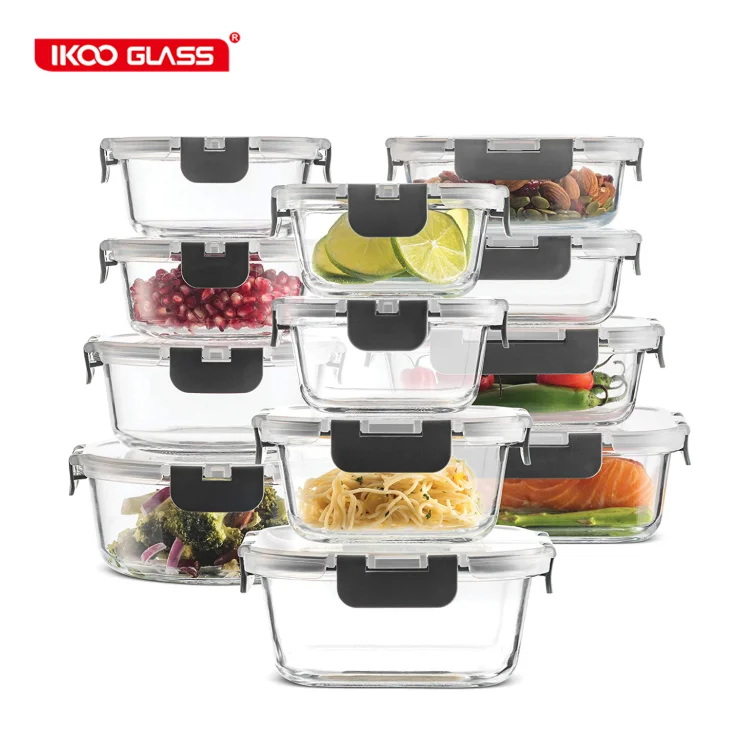 

glass lunch box/meal prep containers with storage lid