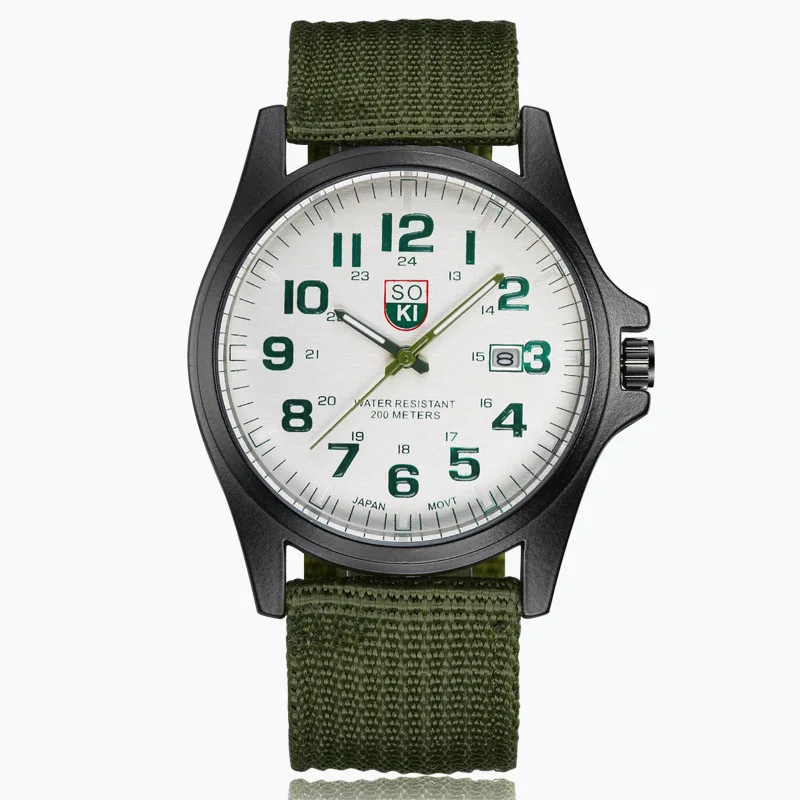 

Wholesale Nylon Woven strap Custom Logo reloj quartz hombre watches for men