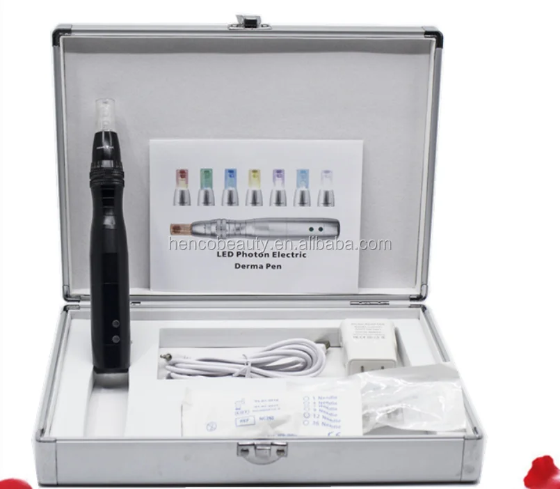 Electric led therapy PDT 7 color led derma roller pen microneedle dermapen