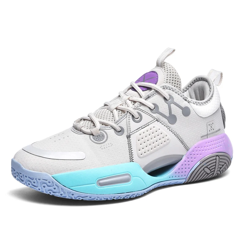 

Top Selling Shockproof Drop Shipping E-Commerce Woven Upper Rubber Sole Men's Basketball Sports Shoe Basketball Style Shoes