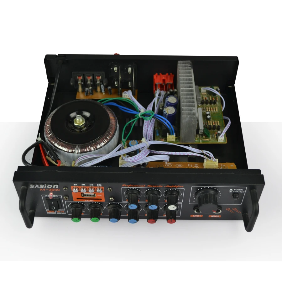 

guangzhou factory mini audio karaoke amplifier with USB/SD/FM, Black