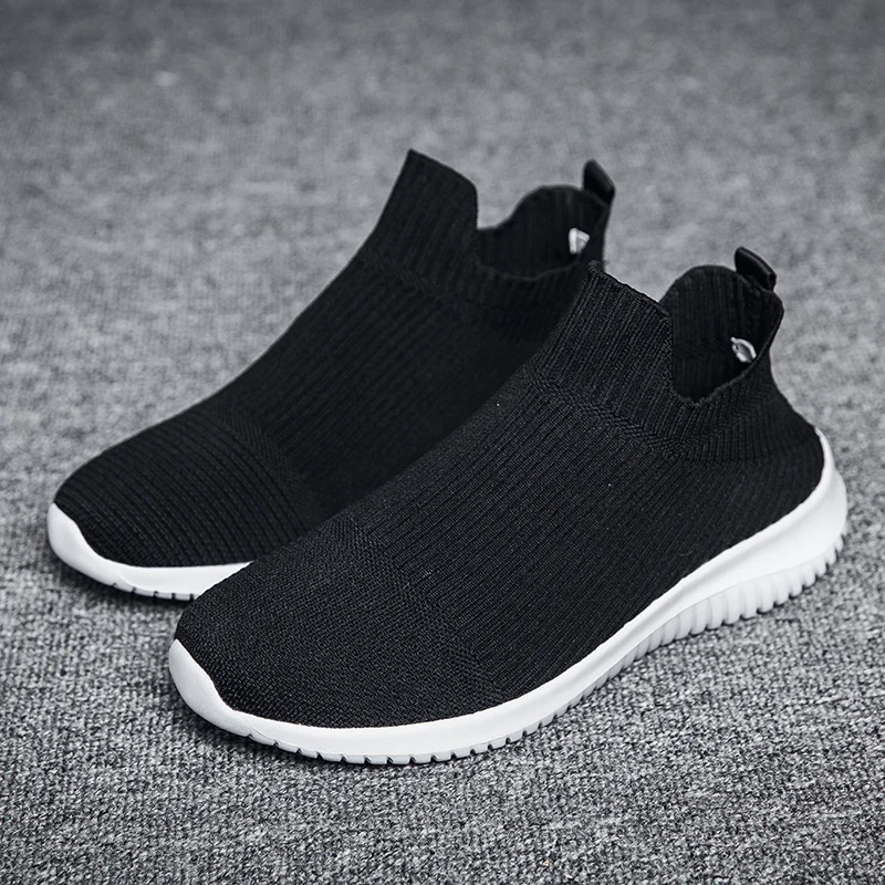 

Zapatos De Marca Famosa Plus Size Unisex Sock Shoes Soft Lining Super Light Weight Men Sneakers, Black white, black, grey, red, blue