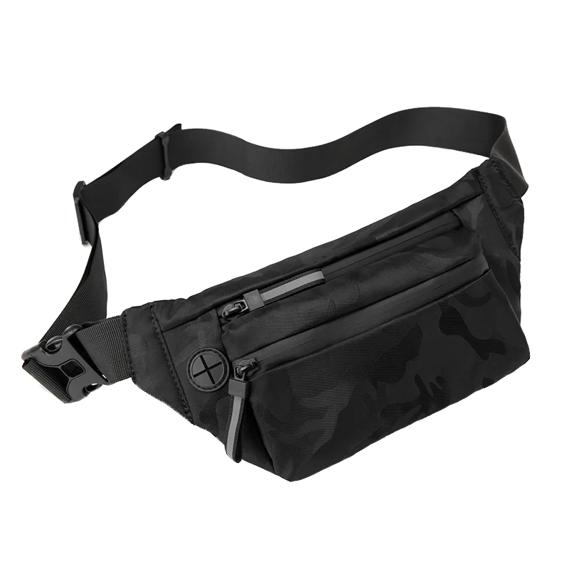 

Wholesale cangurera deportiva sac banane waist bag fashion men women fanny pack, Black