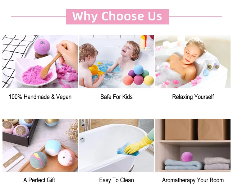 6 Xxl Upgrade Handmade Natural Bath Bomb Gift Set With Organic