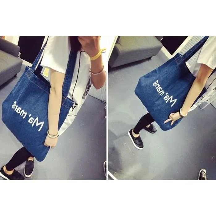 

2021 High Quality Designer Style Jeans Other special Purpose bag Eco-friendly Denim Women Ladies Fashion Denim Bag, Customized color