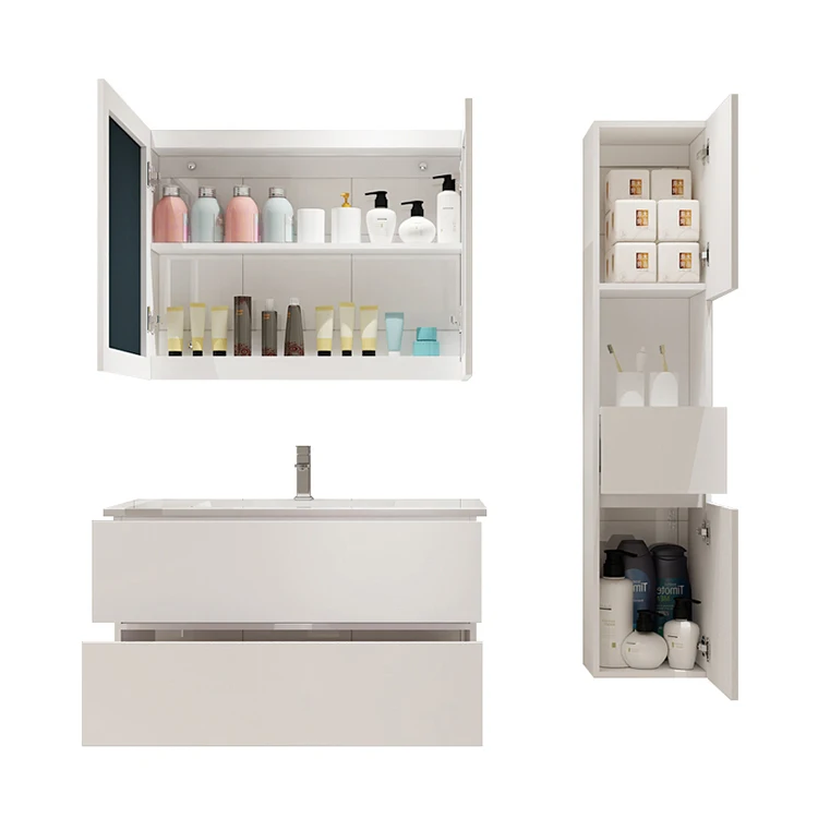 Wholesale apartment customized luxury bathroom vanity with sink