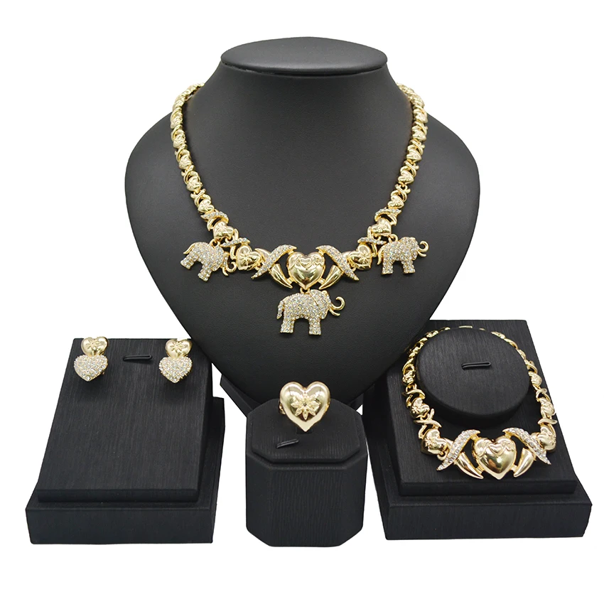 

Hot new gold plated 18K color fashion lovely XOXO women's jewelry set