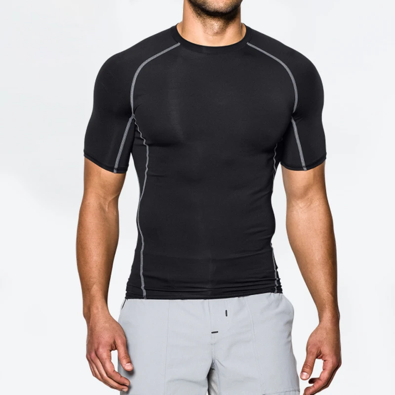

quality design your own fitness wear spandex compression wear sport running shirt