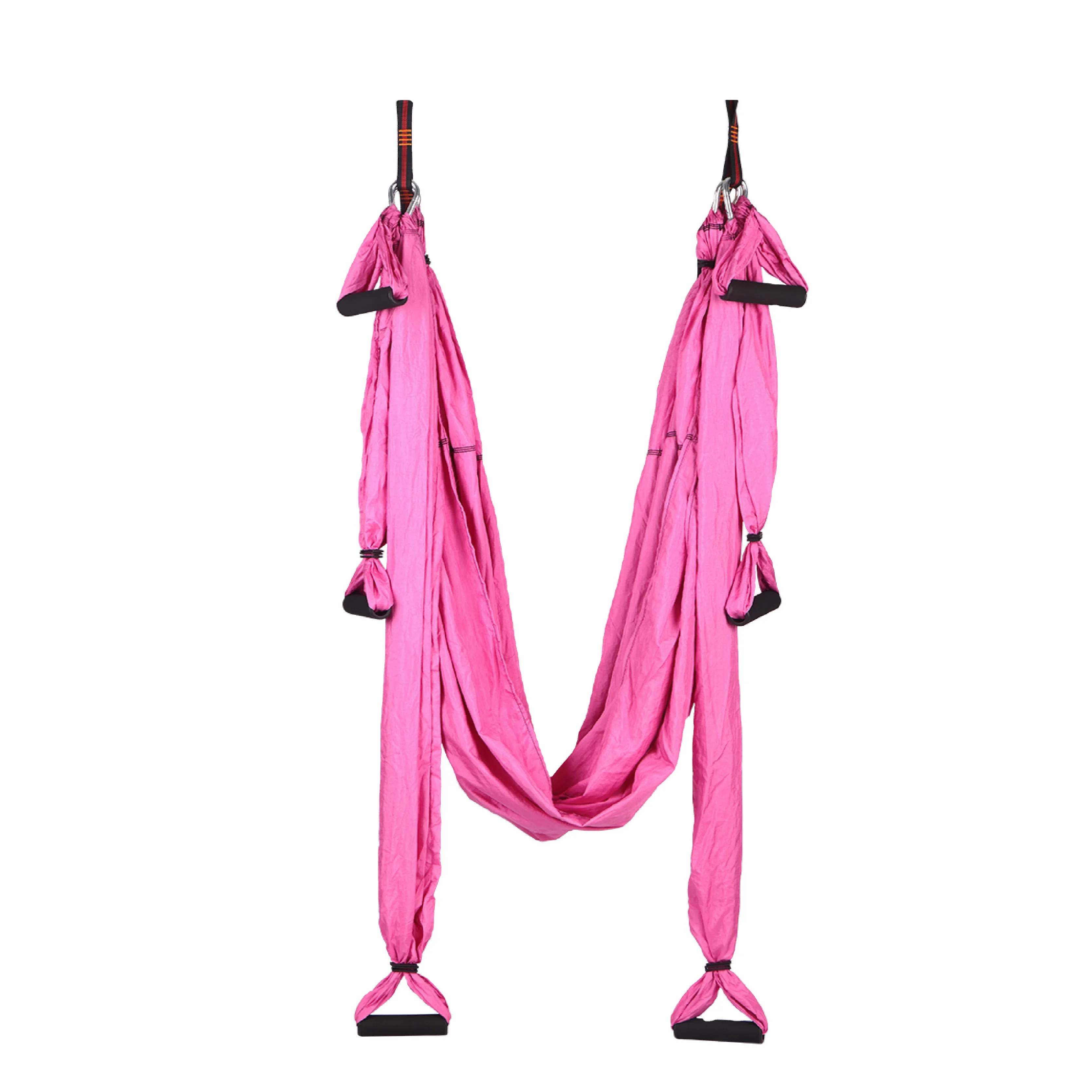 

210D nylon yoga air swing Arial yoga swing Hammock with 6 Handles for Antigravity Aerial Yoga Fitness Inversion Exercises, Customized color