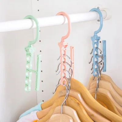 

Hanger With Handle Rotating Five-hole Magic Hanger Wardrobe Sorting And Sorting Drying Rack