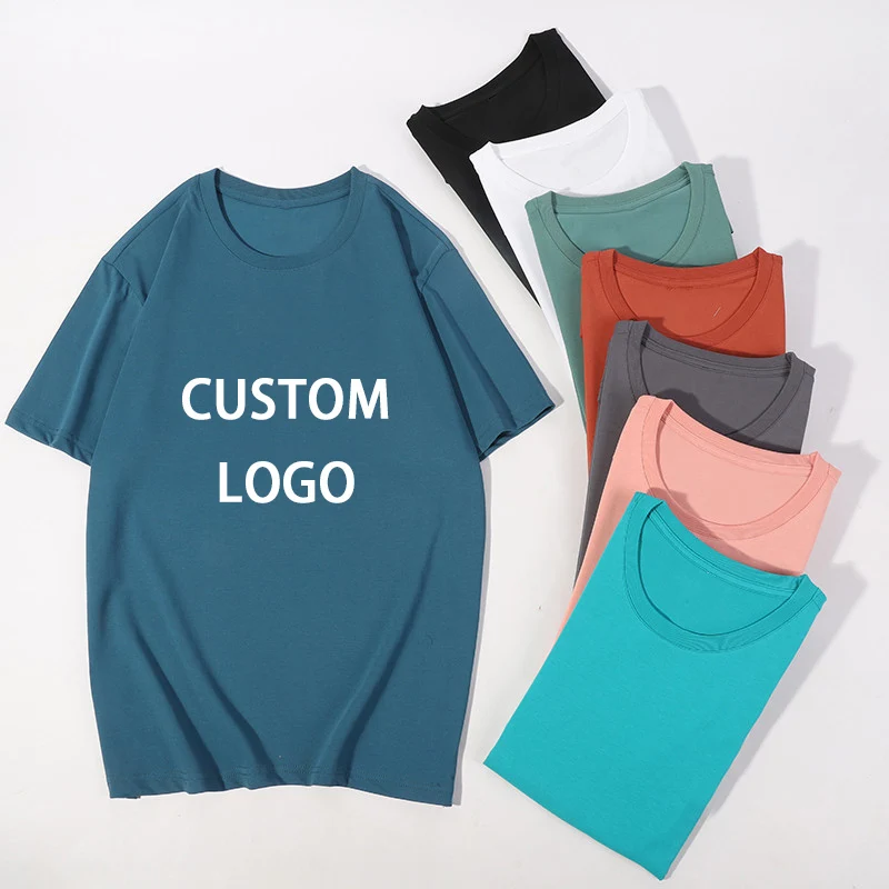 

High Quality Customized Private Label Soft Tshirt Crew Neck T-Shirts with Logo Custom Printed Men's T-Shirts, Customized color