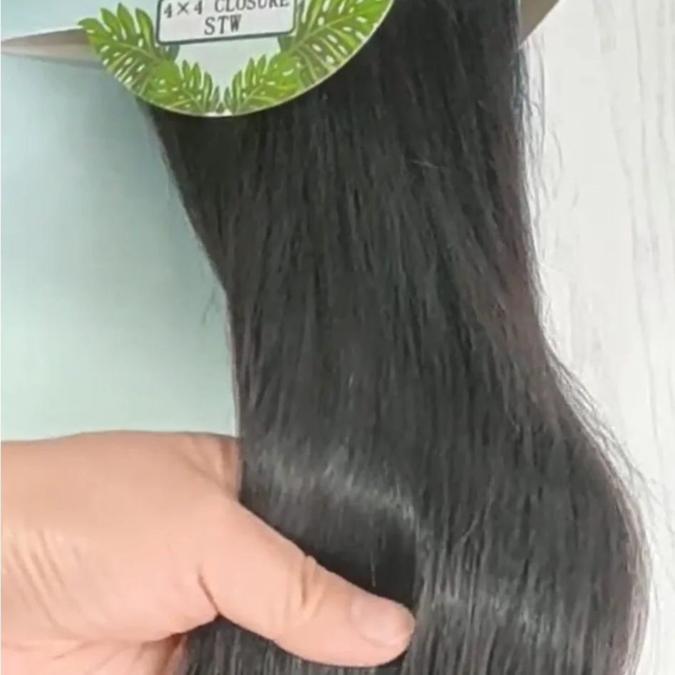 

MYSURE full head human hair blend wigs human hair blends human hair blend bundles with closure