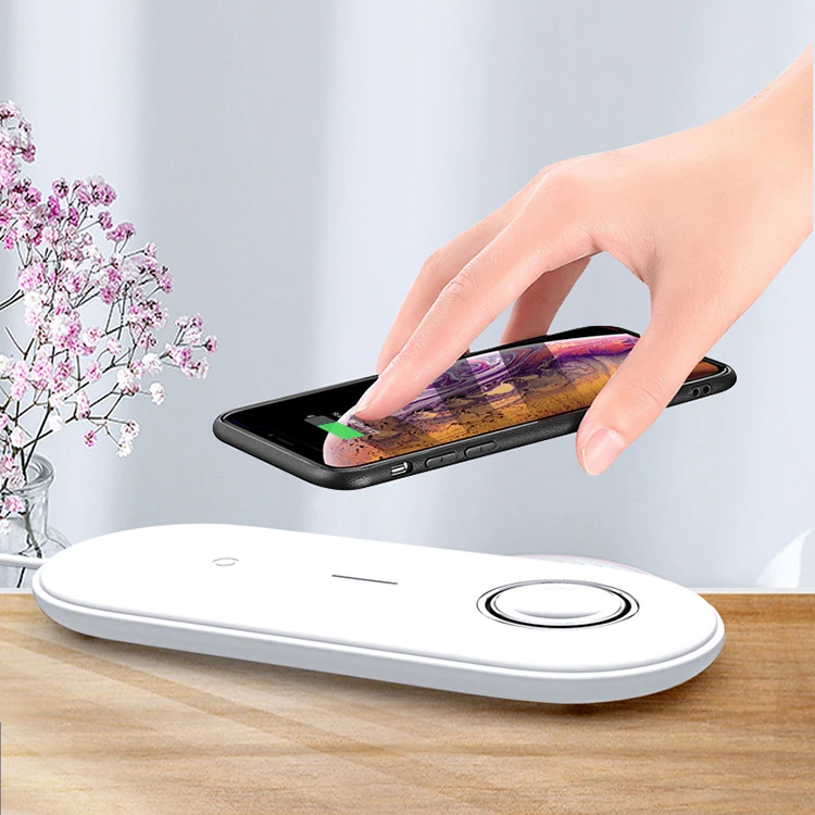 

China Shenzhen Factory 2 in 1 Wireless Charger, Smart Watch and Android Phone Wireless Charger