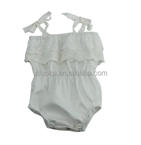 

Fashion Wholesale Children Baby Clothes White Sleeveless Baby Clothing Romper, Picture