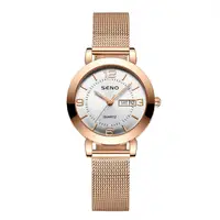 

SENO Korean Fashion Automatic Non-mechanical Lady Watch Luminous Waterproof Day Date Female Student Steel Strap Watch