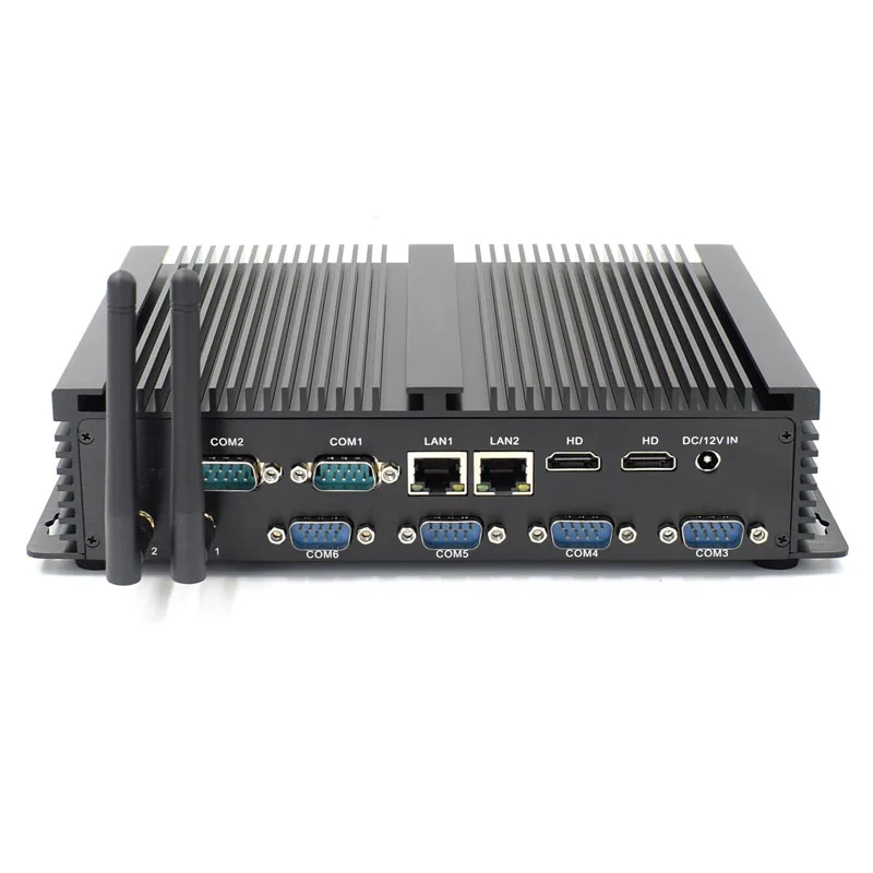 

Fanless Barebone Mini PC Core i7 5500U Win 10 Rugged ITX Case Industrial Computer 2 LAN HD-MI 6 COM Nettop