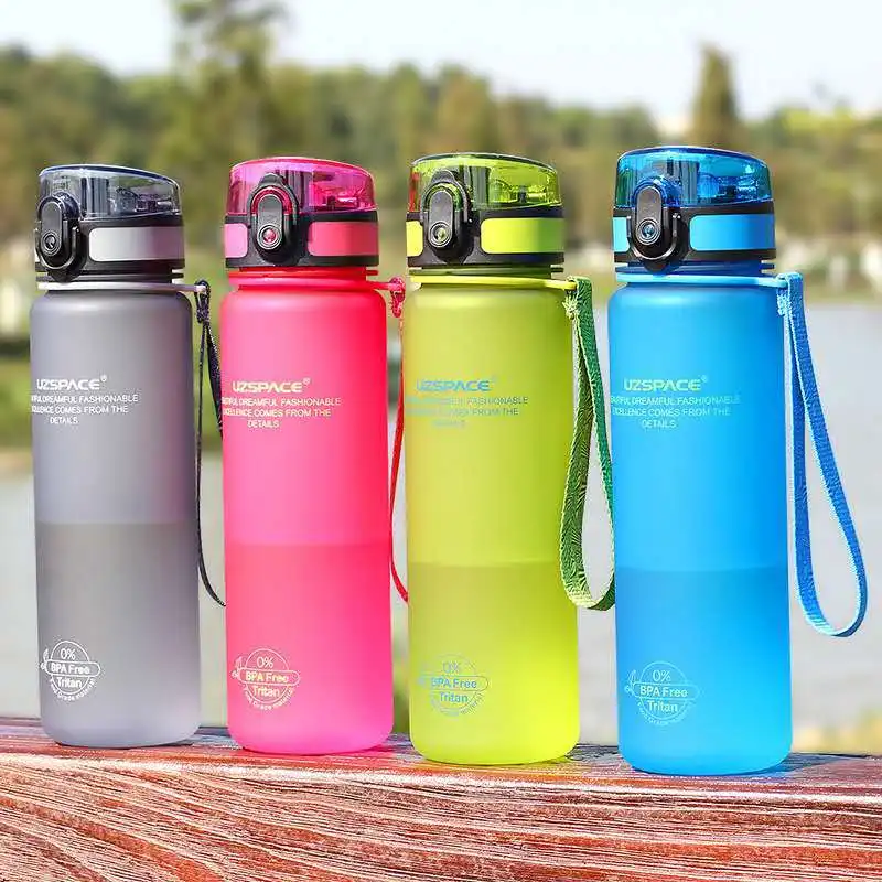 

High Quality Plastic Sport Water Bottle Large Capacity Outdoor Matte Water Cups Kids Student Portable Bottle for Sport