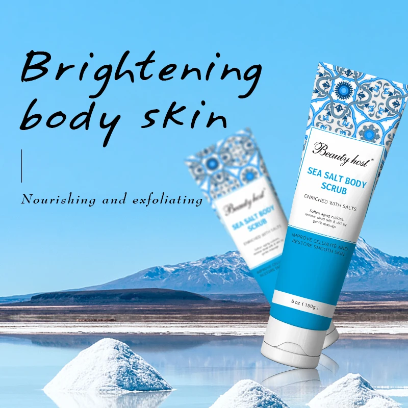 

OEM Wholesale Sea Salt Face Scrub Cleansing Pore Smoothing Skin Exfoliating Peeling Green Body Scrub Private Label Logo